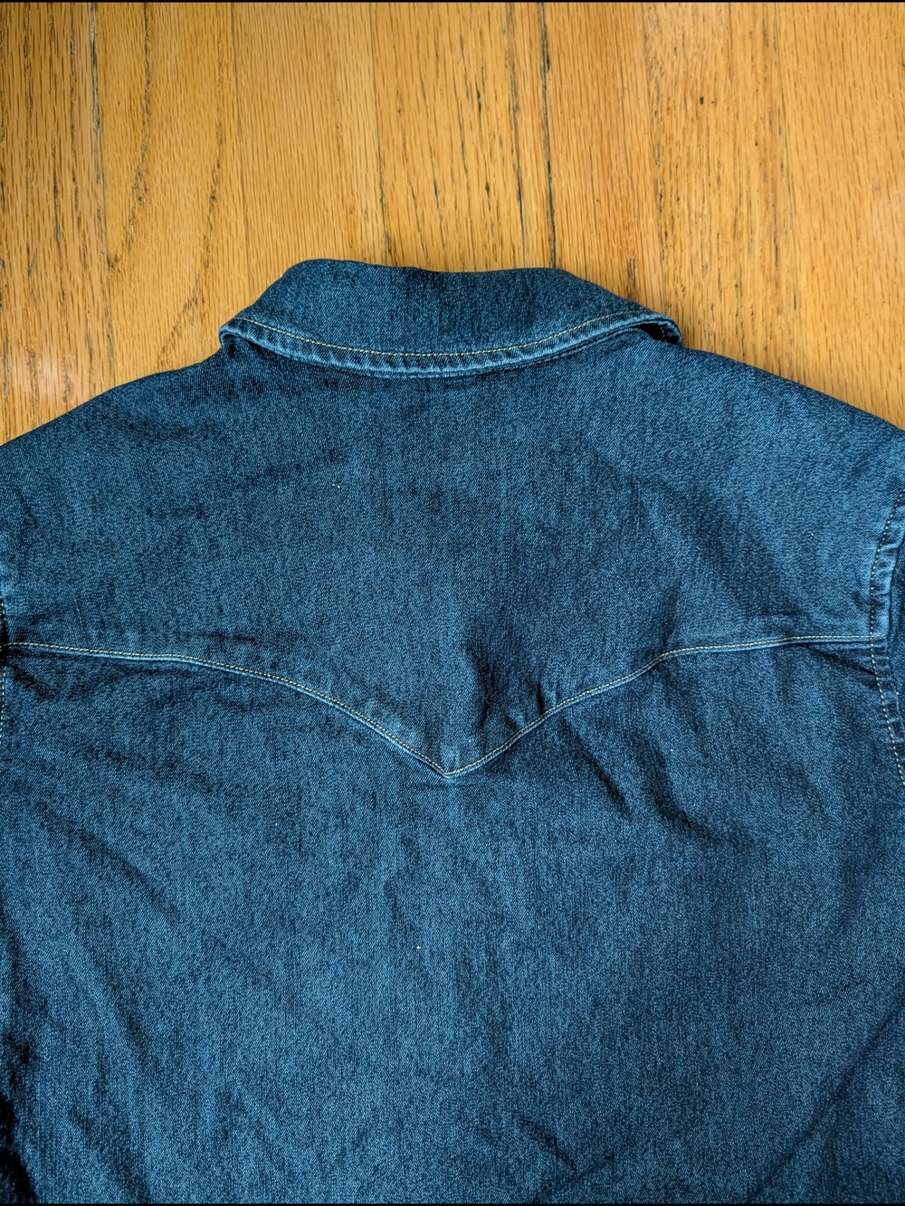 Levi's Dark Blue Denim Button-Up Western Shirt - Picture 8 of 8